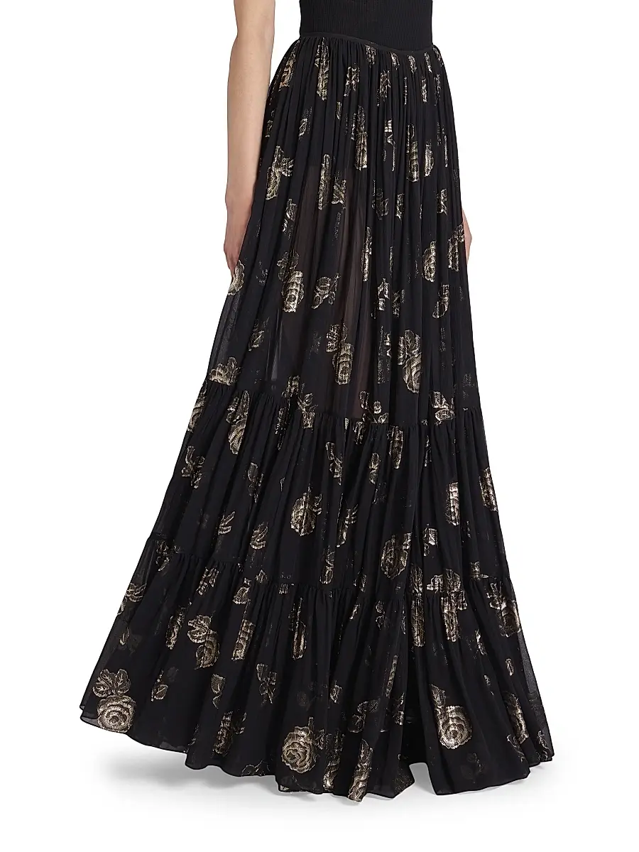 Chloé Women's Jacquard Maxi Skirt - Black | Thumbnail 6 Chloé Women's Jacquard Maxi Skirt - Black | Thumbnail 6