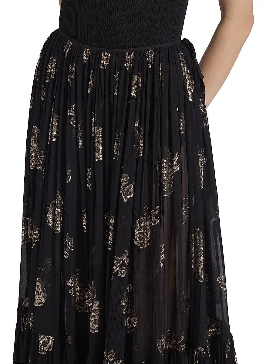 Chloé Women's Jacquard Maxi Skirt - Black | Thumbnail 7 Chloé Women's Jacquard Maxi Skirt - Black | Thumbnail 7