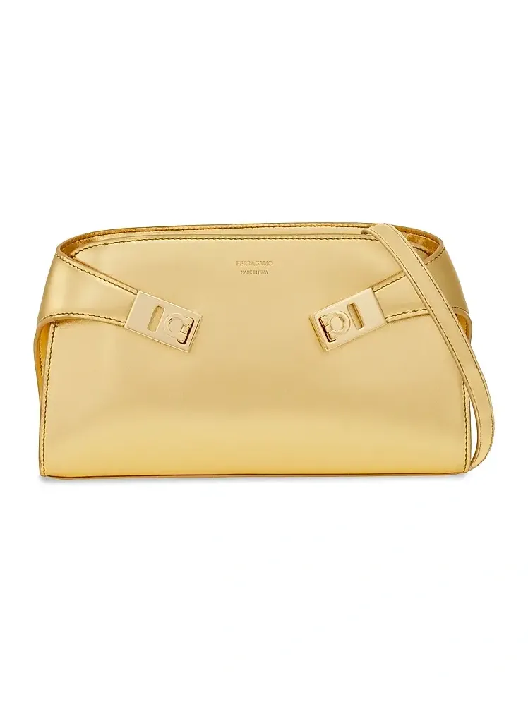 Women's Hug Metallic Leather Crossbody Bag