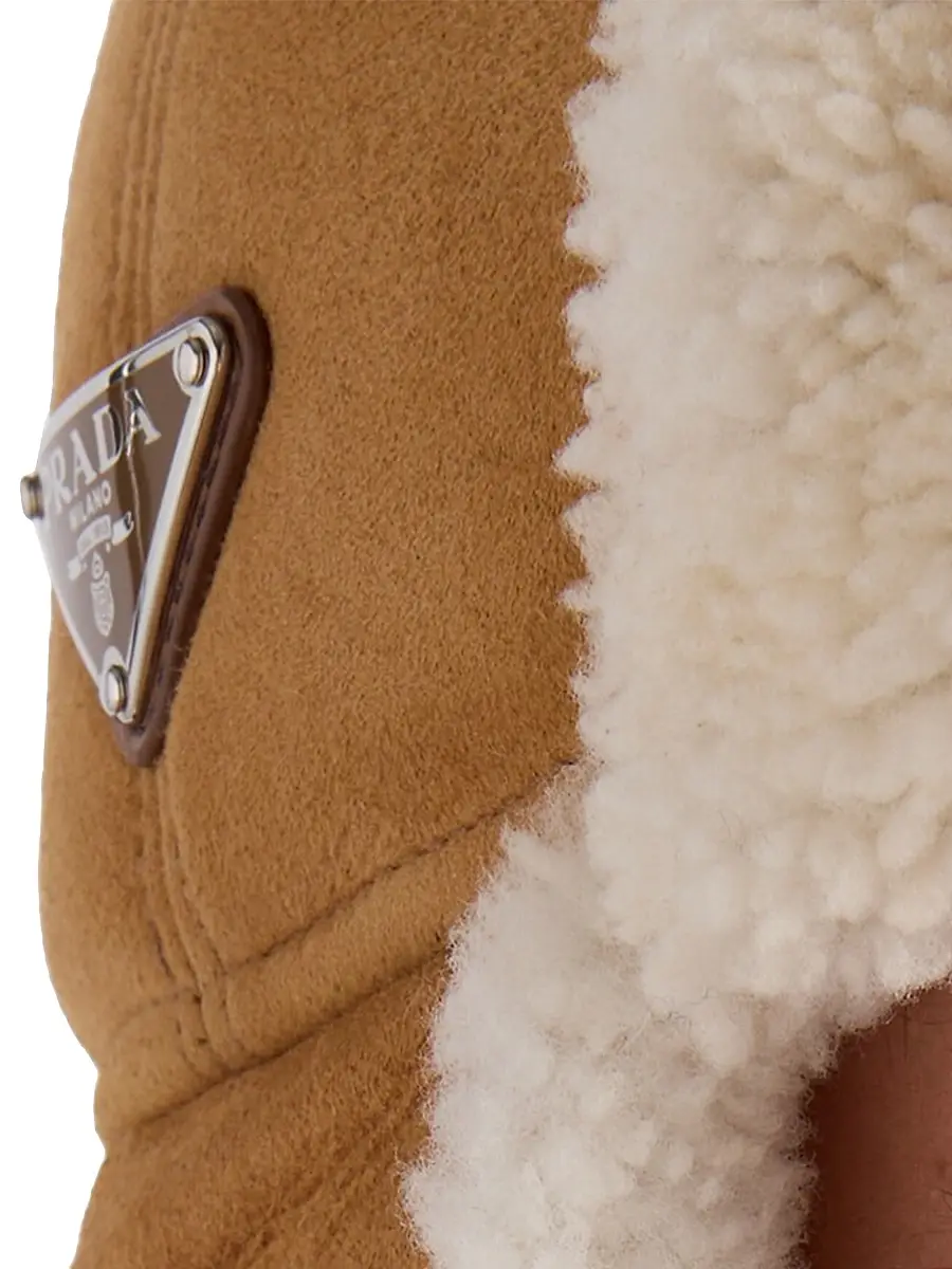 Prada Men's Suede Shearling Trapper Hat | Thumbnail 4 Prada Men's Suede Shearling Trapper Hat | Thumbnail 4