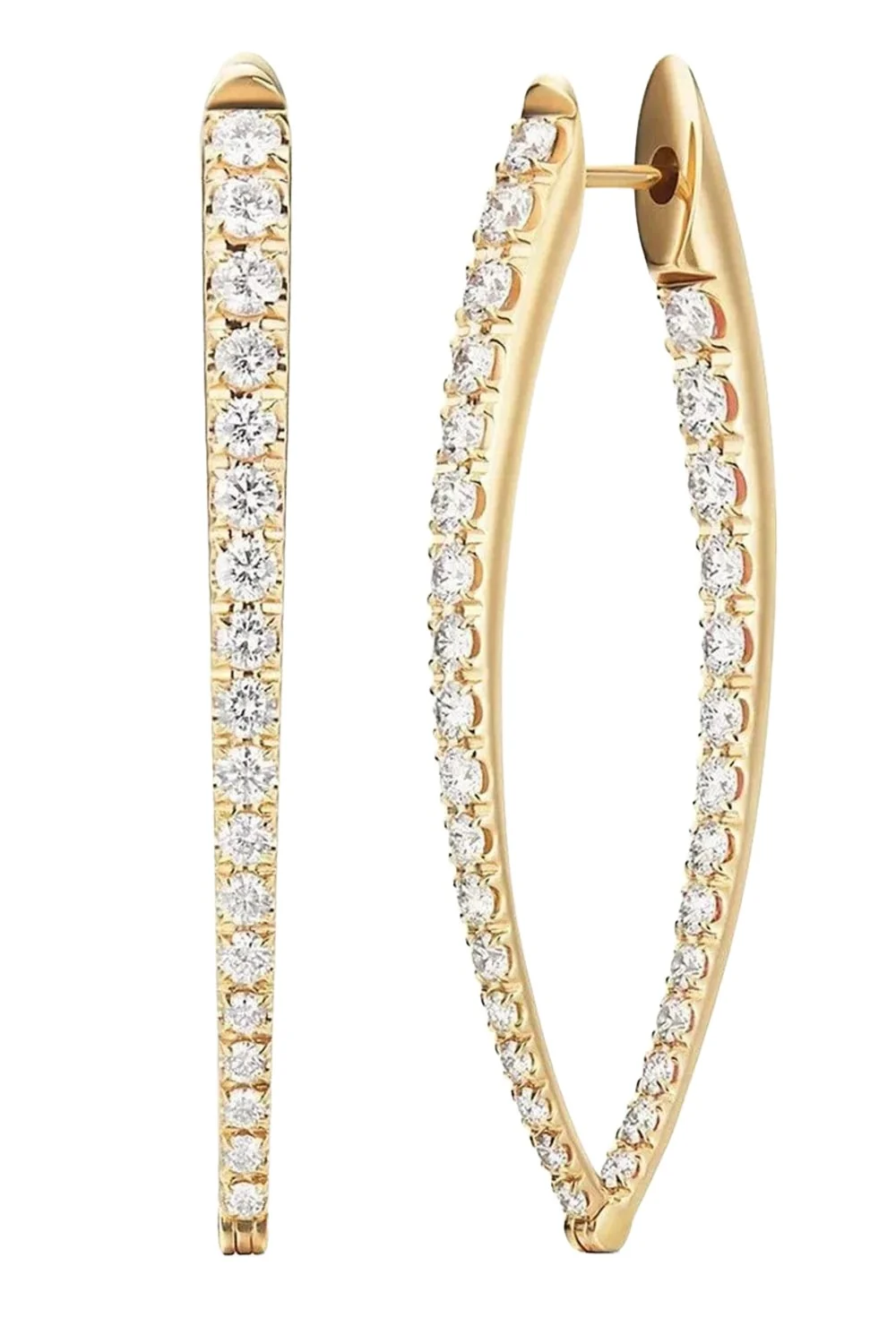 Cristina Large Diamond Earrings - Yellow