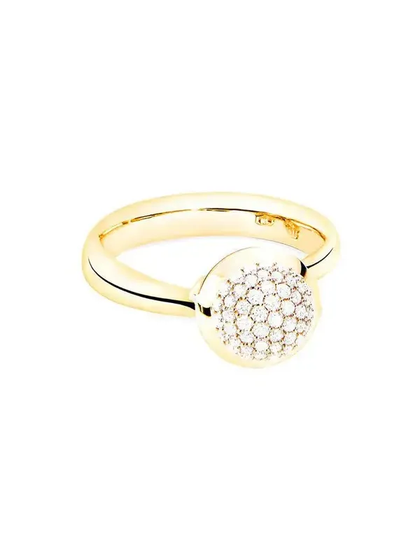 Small Diamond Pave Bouton Ring Small Diamond Pave Bouton Ring