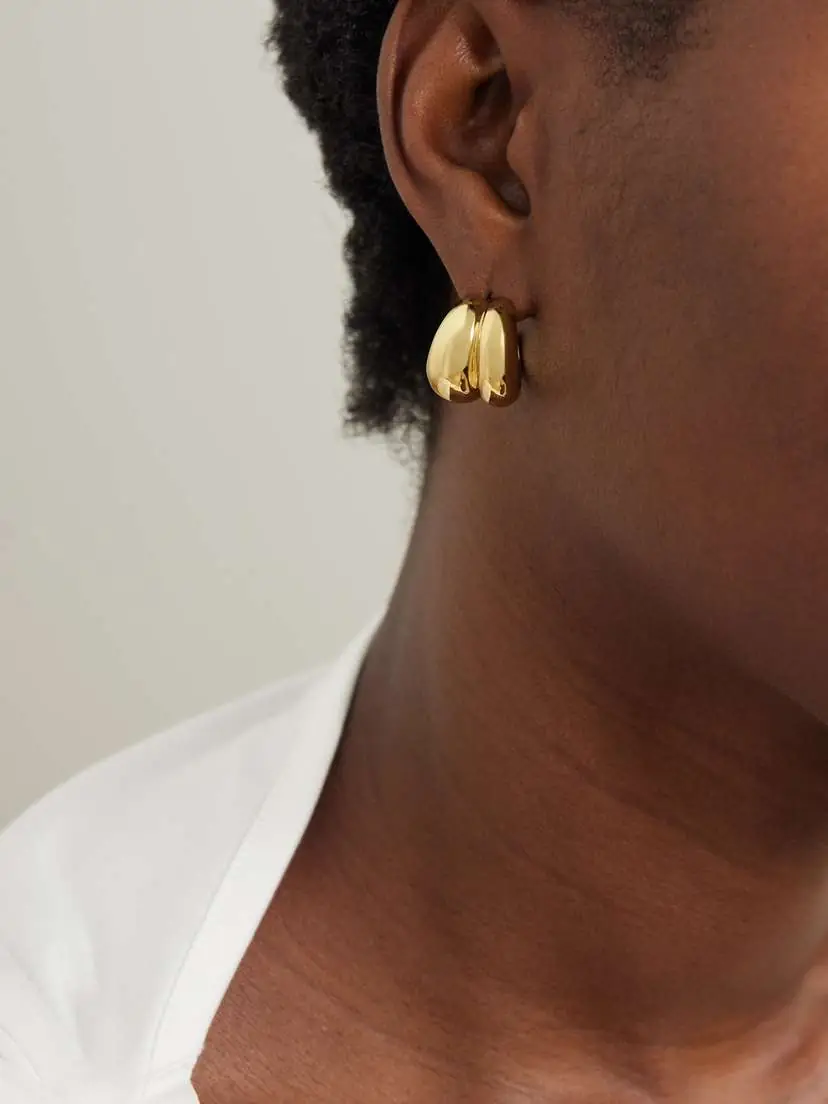 Jennifer Fisher Chavez Micro Huggie Gold-plated Hoop Earrings | Thumbnail 2 Jennifer Fisher Chavez Micro Huggie Gold-plated Hoop Earrings | Thumbnail 2