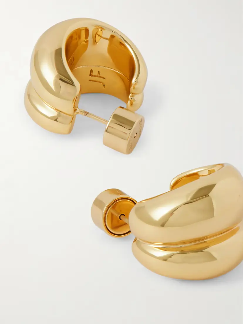Jennifer Fisher Chavez Micro Huggie Gold-plated Hoop Earrings | Thumbnail 3 Jennifer Fisher Chavez Micro Huggie Gold-plated Hoop Earrings | Thumbnail 3