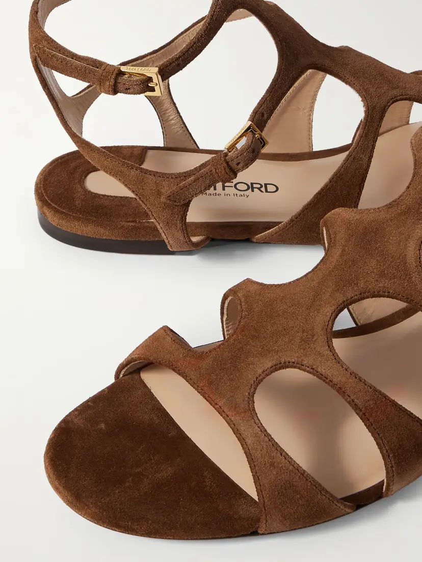 Tom Ford Paradise Cutout Suede Sandals | Thumbnail 4