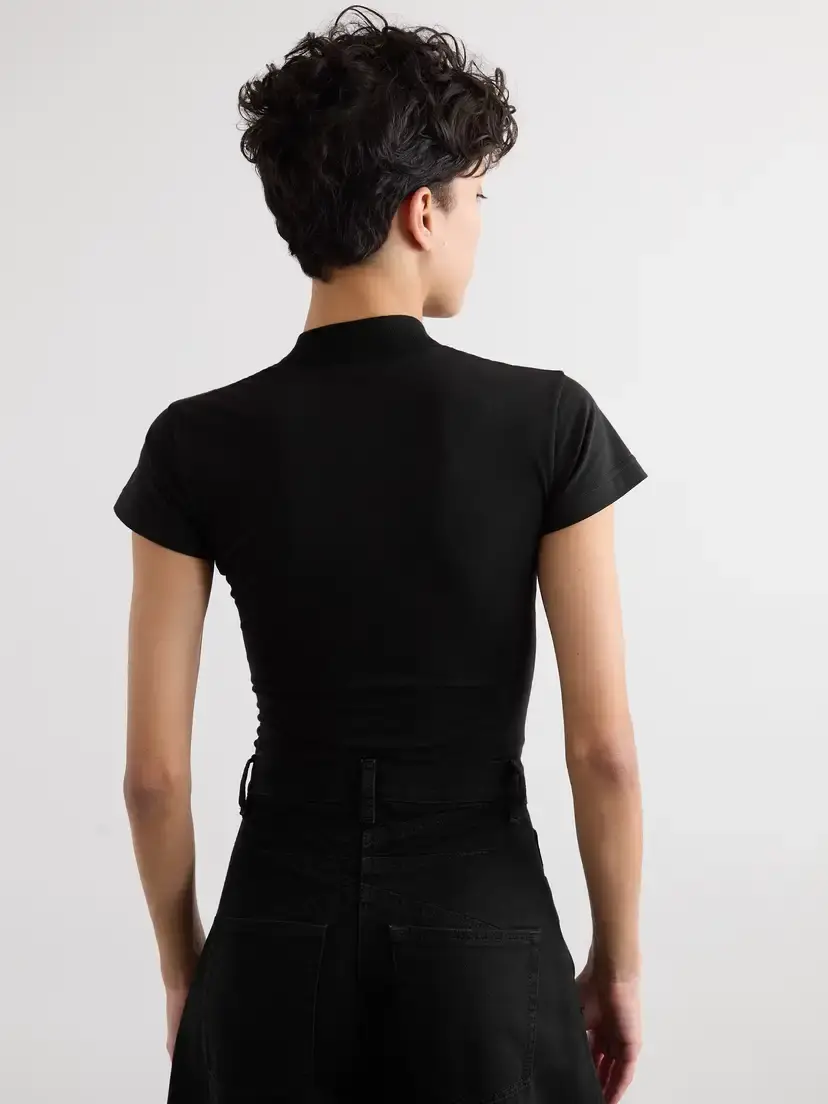 ALAÏA Embroidered Stretch-cotton Jersey Bodysuit | Thumbnail 4