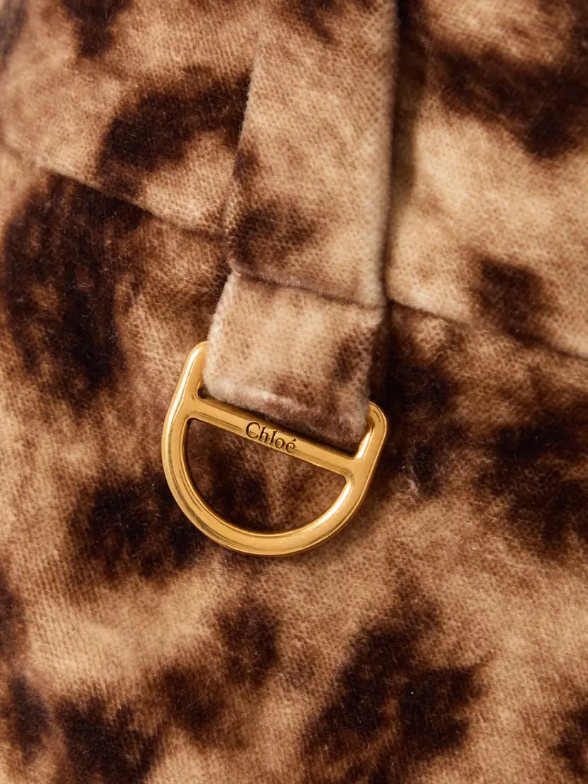Chloé Cropped Leopard-print Cotton-velvet Straight-leg Pants | Thumbnail 4 Chloé Cropped Leopard-print Cotton-velvet Straight-leg Pants | Thumbnail 4