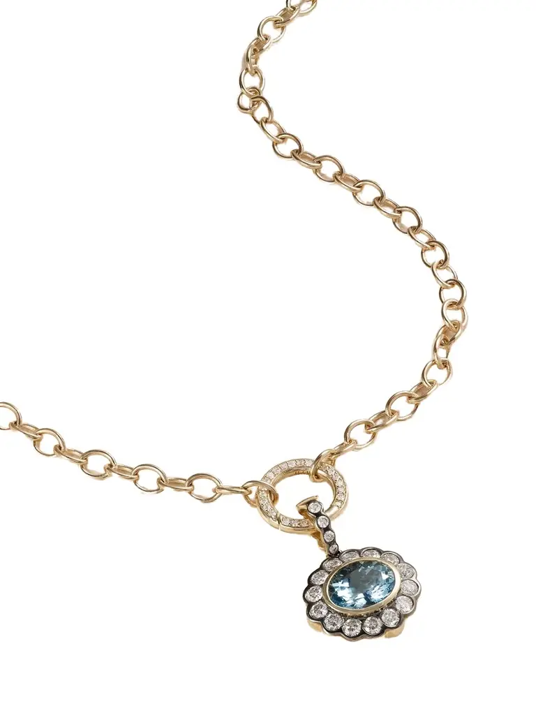 Marlo Laz Alexandra 14-karat Gold, Aquamarine And Diamond Necklace | Image 1 Marlo Laz Alexandra 14-karat Gold, Aquamarine And Diamond Necklace | Image 1