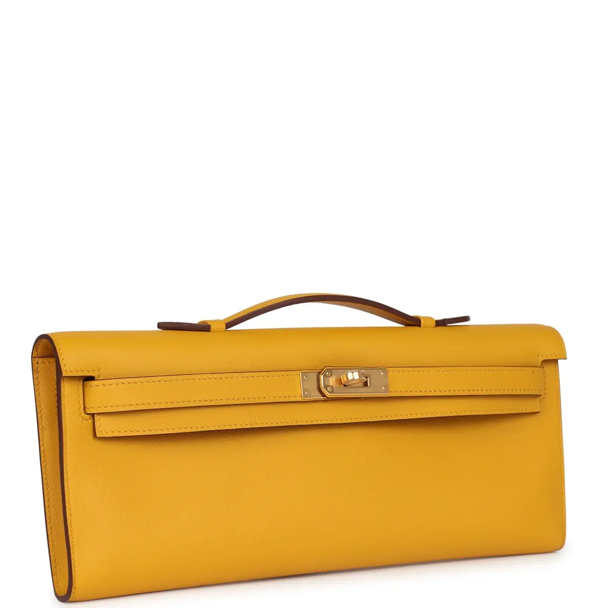 HERMÈS Hermes Kelly Cut Jaune Ambre Swift Gold Hardware | Thumbnail 2 HERMÈS Hermes Kelly Cut Jaune Ambre Swift Gold Hardware | Thumbnail 2