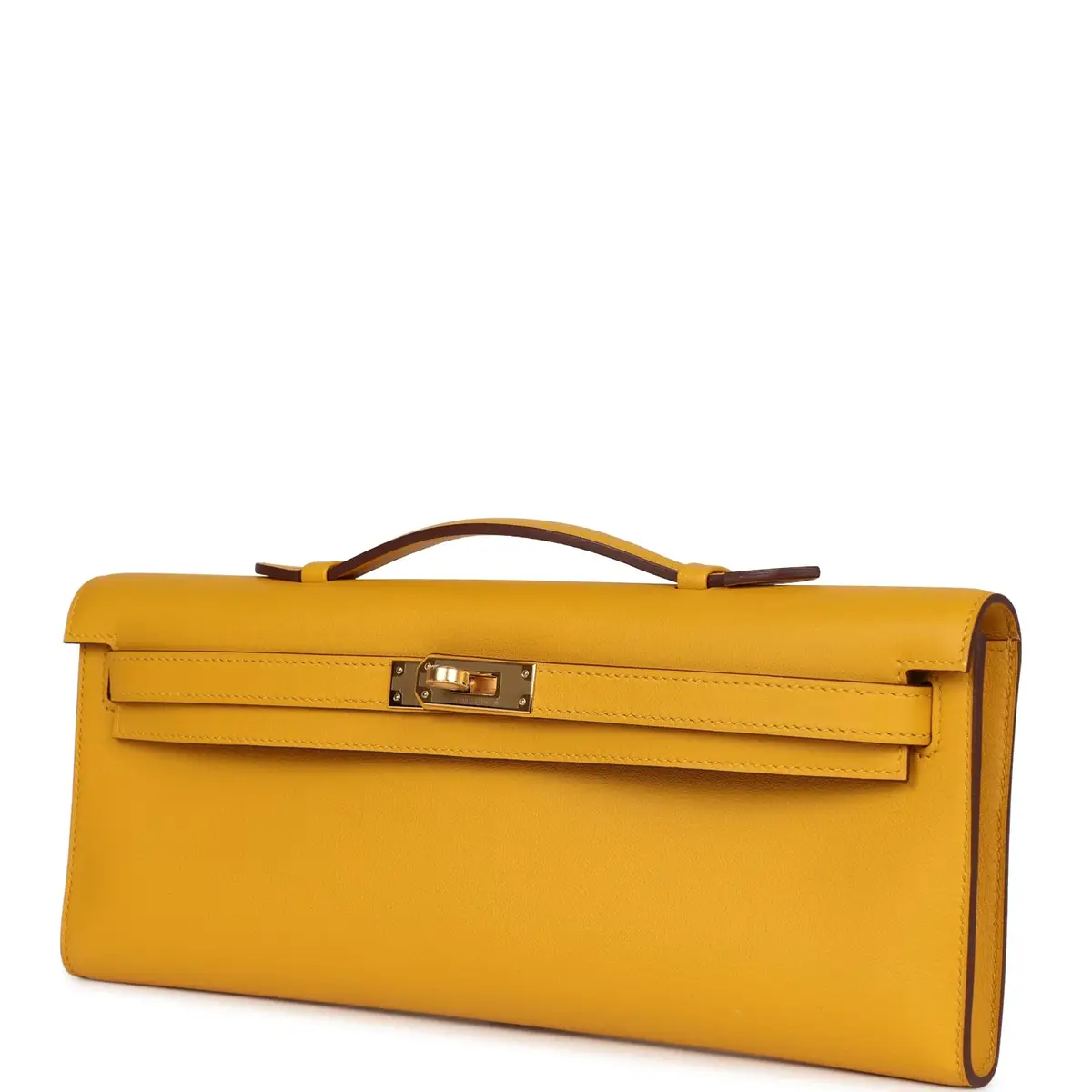 HERMÈS Hermes Kelly Cut Jaune Ambre Swift Gold Hardware | Thumbnail 5 HERMÈS Hermes Kelly Cut Jaune Ambre Swift Gold Hardware | Thumbnail 5