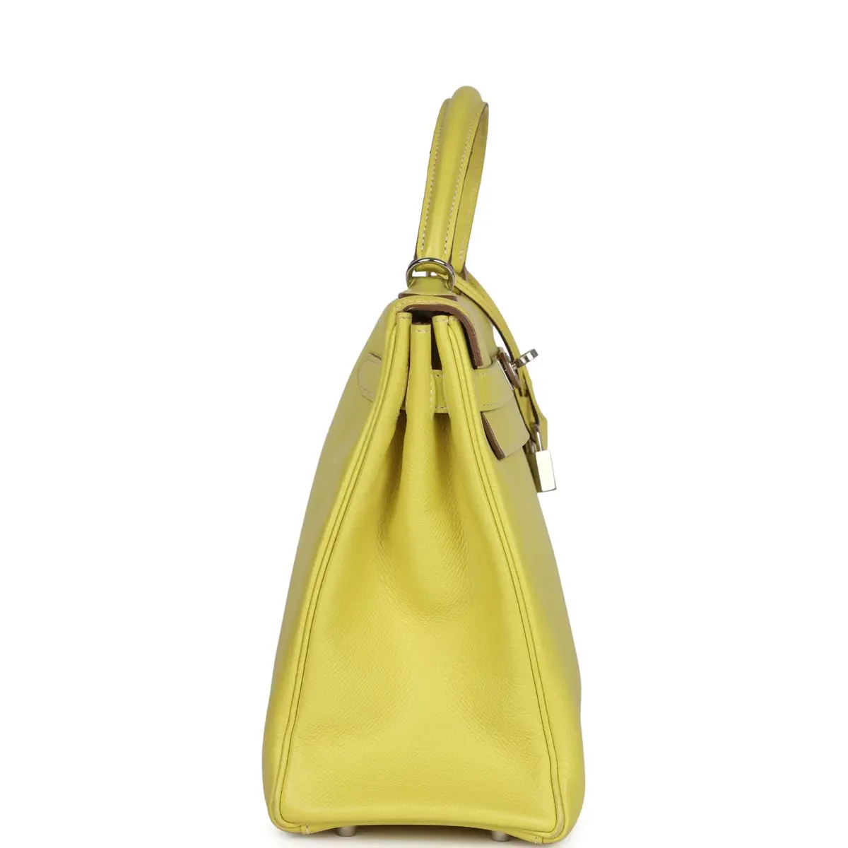 HERMÈS Pre-owned Hermes Kelly Retourne 32 Lime Candy Epsom Palladium Hardware | Thumbnail 3 HERMÈS Pre-owned Hermes Kelly Retourne 32 Lime Candy Epsom Palladium Hardware | Thumbnail 3
