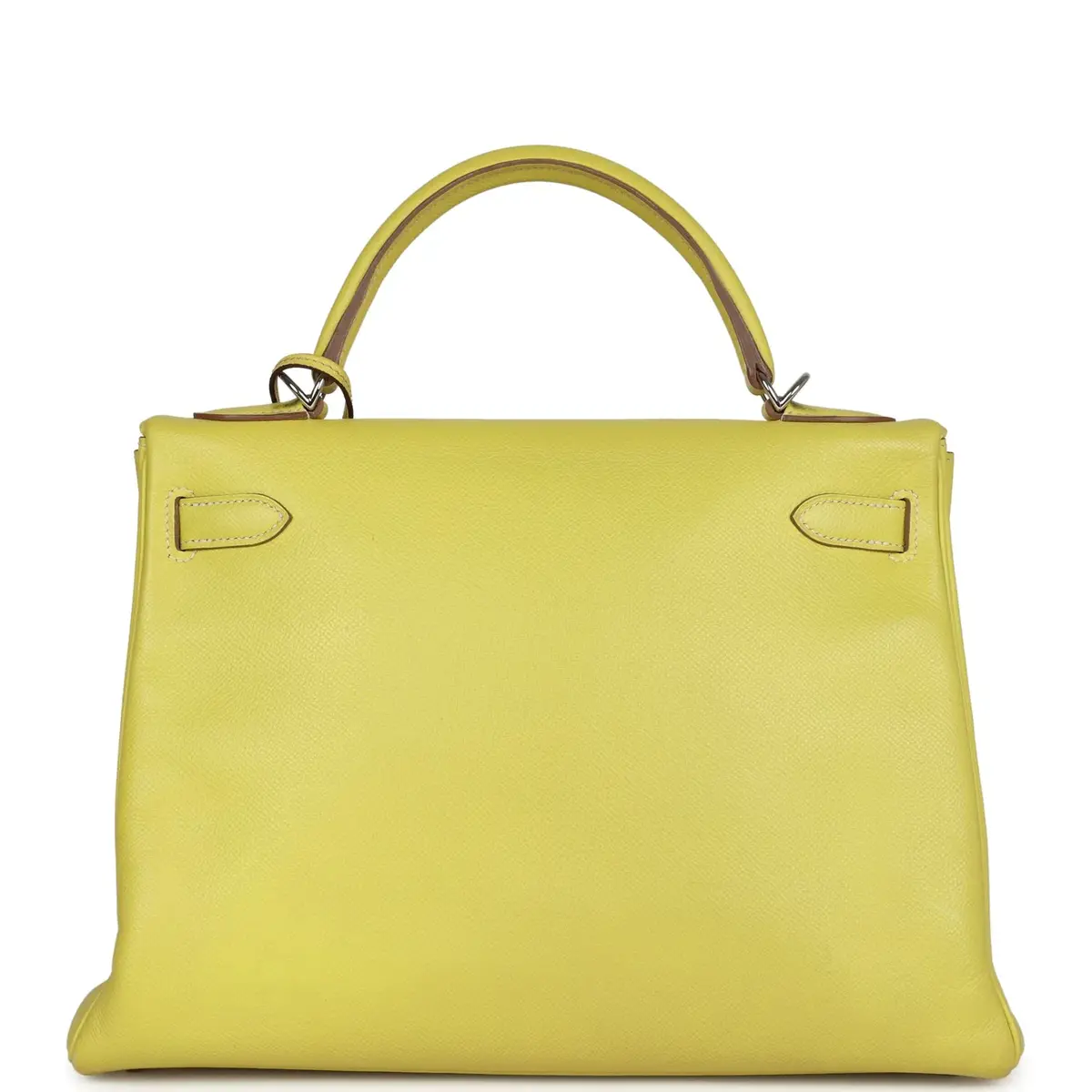 HERMÈS Pre-owned Hermes Kelly Retourne 32 Lime Candy Epsom Palladium Hardware | Thumbnail 4 HERMÈS Pre-owned Hermes Kelly Retourne 32 Lime Candy Epsom Palladium Hardware | Thumbnail 4