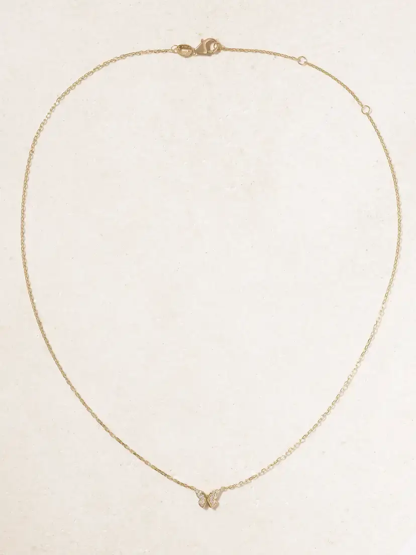 Foundrae Butterfly 18-karat Gold Diamond Necklace | Thumbnail 4 Foundrae Butterfly 18-karat Gold Diamond Necklace | Thumbnail 4