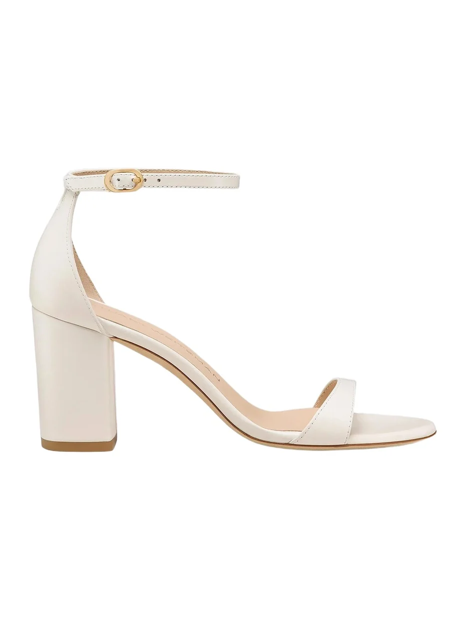 Women's Nudist Block 75MM Metallic Leather Sandals