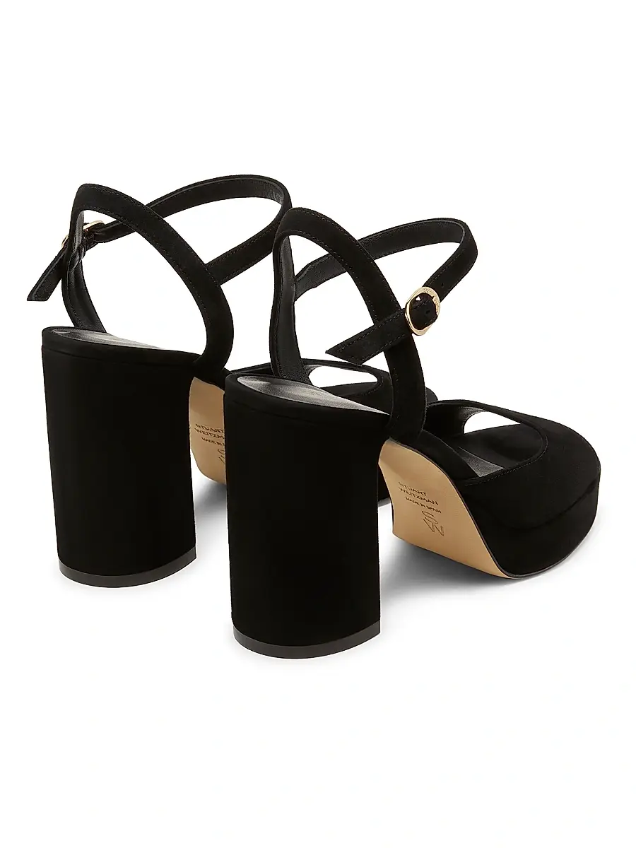 Stuart Weitzman Women's Dayna II 100MM Suede Platform Sandals | Thumbnail 3 Stuart Weitzman Women's Dayna II 100MM Suede Platform Sandals | Thumbnail 3