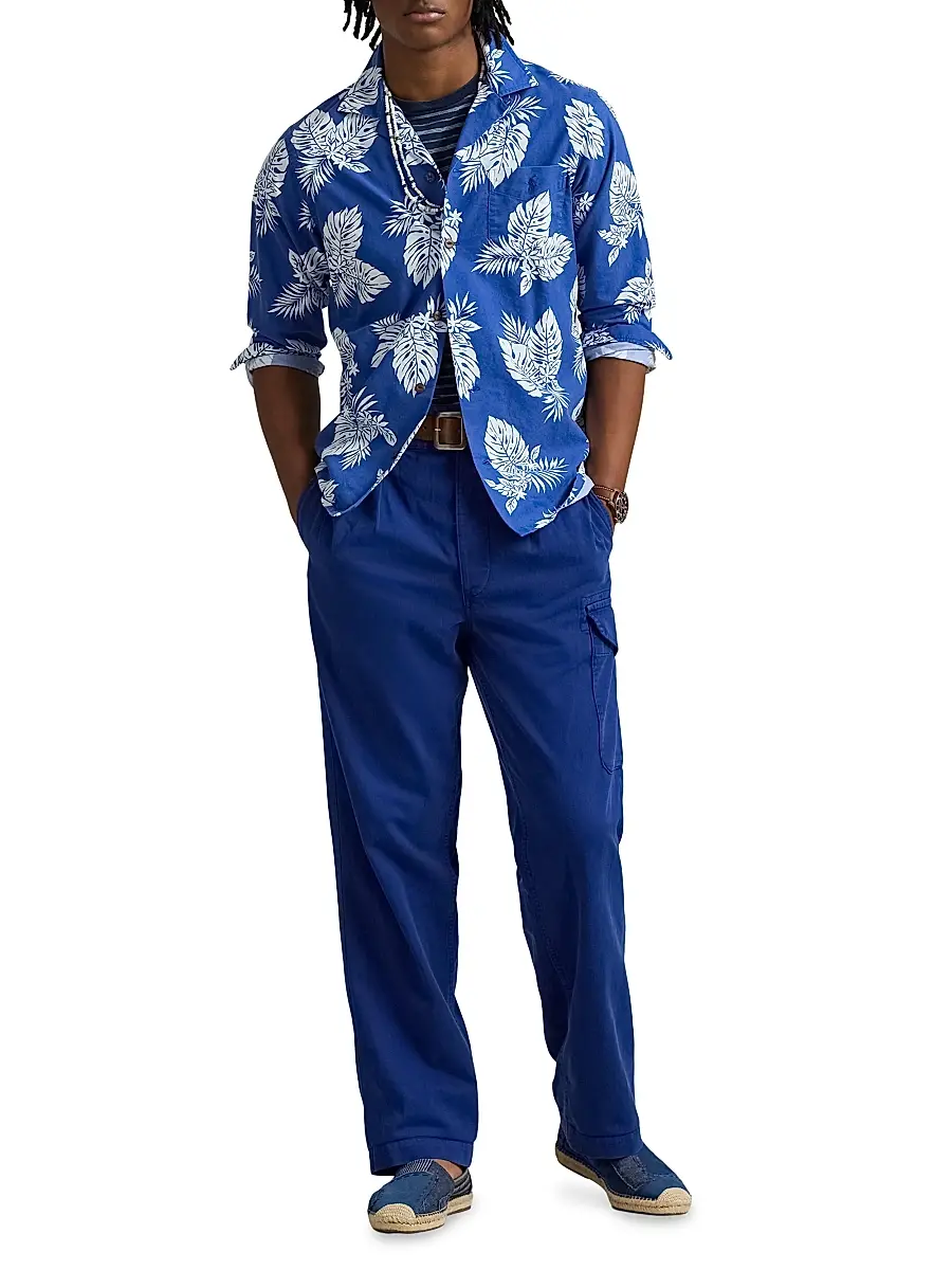 Polo Ralph Lauren Men's Relaxed Fit Pleated Twill Cargo Pants | Thumbnail 2 Polo Ralph Lauren Men's Relaxed Fit Pleated Twill Cargo Pants | Thumbnail 2