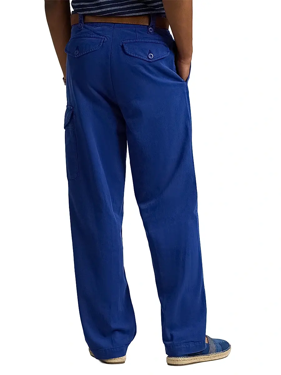 Polo Ralph Lauren Men's Relaxed Fit Pleated Twill Cargo Pants | Thumbnail 4 Polo Ralph Lauren Men's Relaxed Fit Pleated Twill Cargo Pants | Thumbnail 4