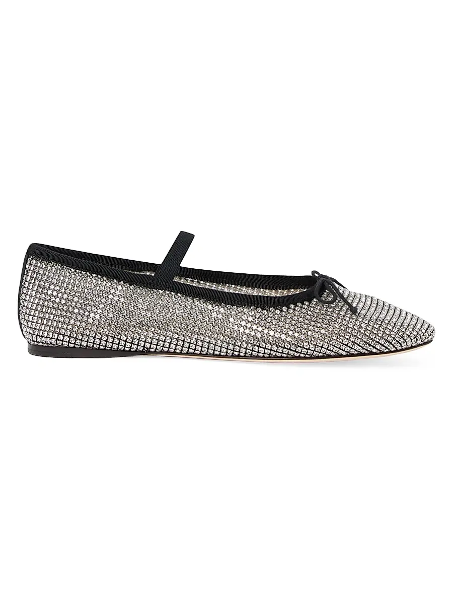 Loeffler Randall Women's Leonie Crystal-Embellished Ballet Flats