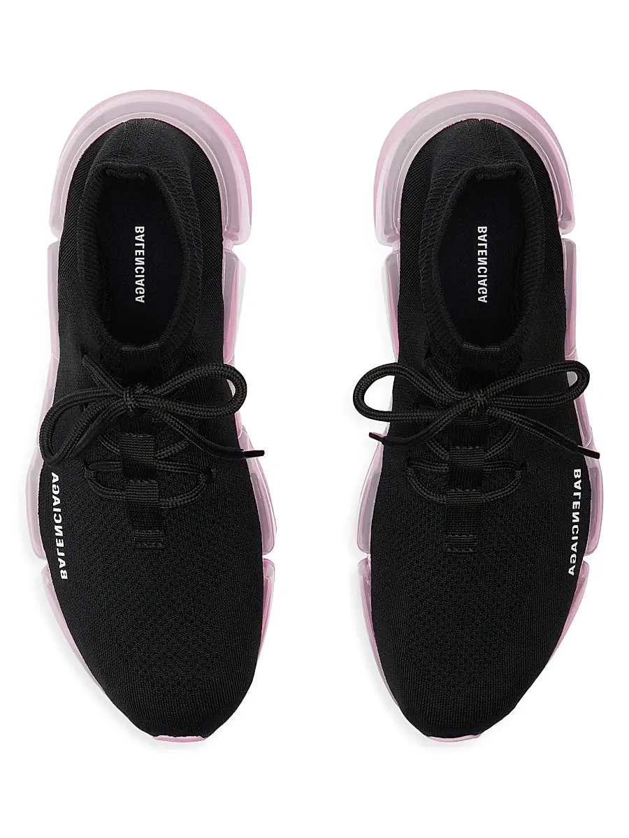 Balenciaga Women's Speed 2.0 Lace Up Full Clear Sole Recycled Knit Sneakers | Thumbnail 6 Balenciaga Women's Speed 2.0 Lace Up Full Clear Sole Recycled Knit Sneakers | Thumbnail 6