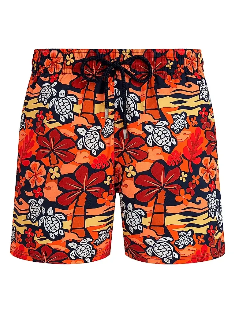 Vilebrequin Men's Turtles & Palm Trees Swim Shorts