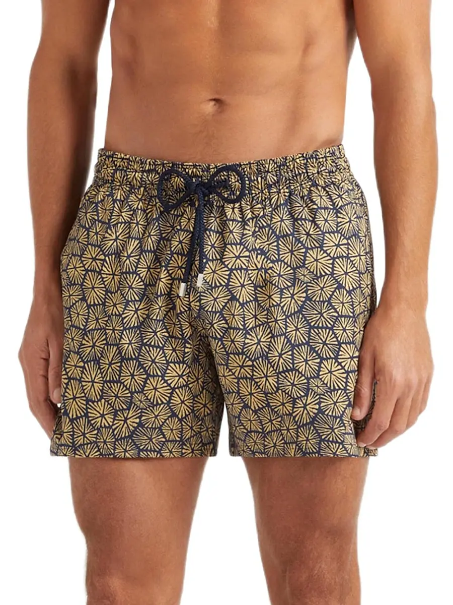 Vilebrequin Men's Geometric Carapaces Swim Trunks - Blue Marine | Thumbnail 3 Vilebrequin Men's Geometric Carapaces Swim Trunks - Blue Marine | Thumbnail 3