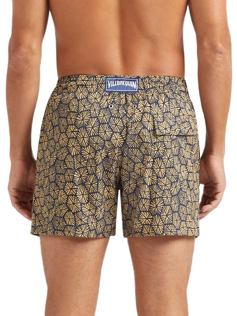 Vilebrequin Men's Geometric Carapaces Swim Trunks - Blue Marine | Thumbnail 4 Vilebrequin Men's Geometric Carapaces Swim Trunks - Blue Marine | Thumbnail 4
