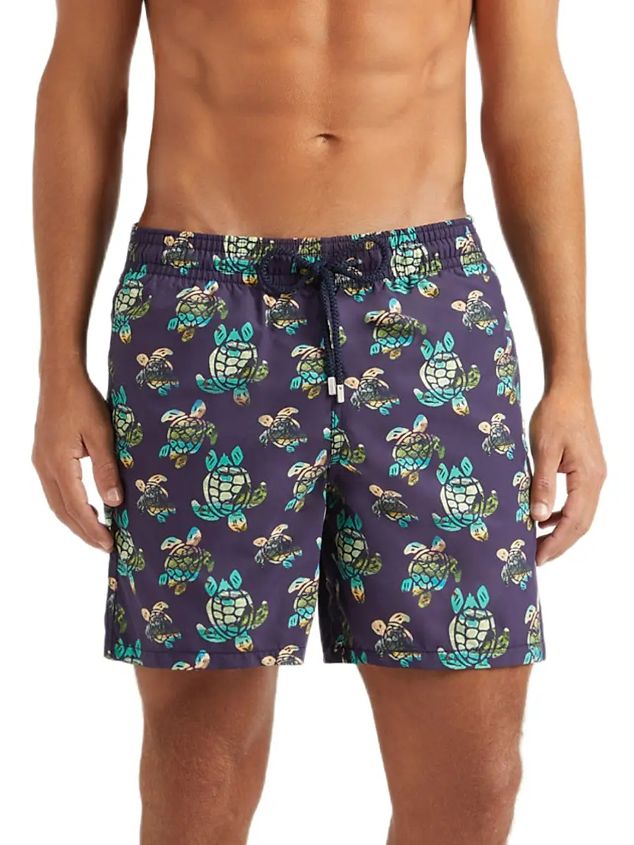 Vilebrequin Men's Landscape Turtles Swim Shorts - Minuit | Thumbnail 3 Vilebrequin Men's Landscape Turtles Swim Shorts - Minuit | Thumbnail 3