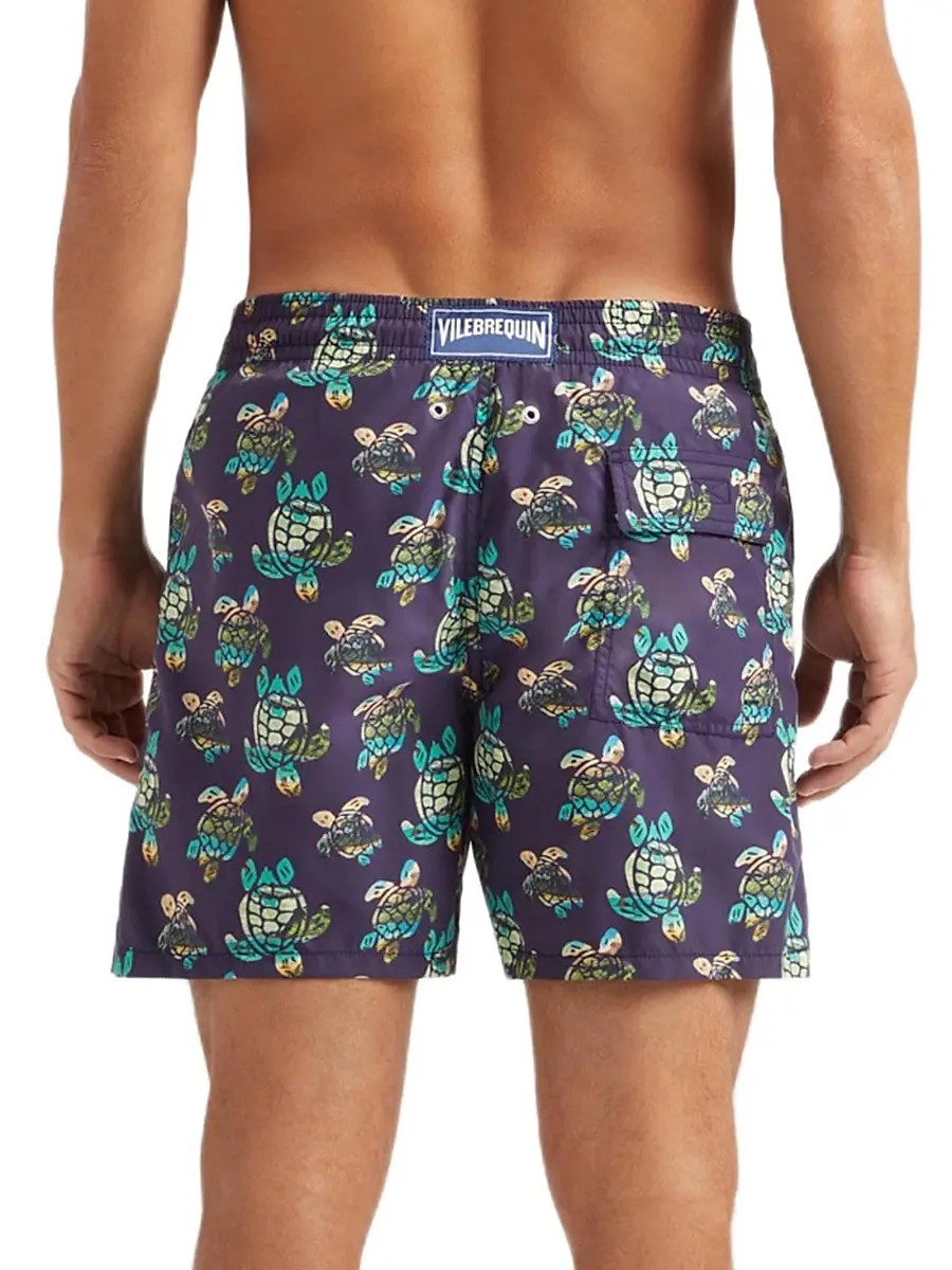 Vilebrequin Men's Landscape Turtles Swim Shorts - Minuit | Thumbnail 4 Vilebrequin Men's Landscape Turtles Swim Shorts - Minuit | Thumbnail 4