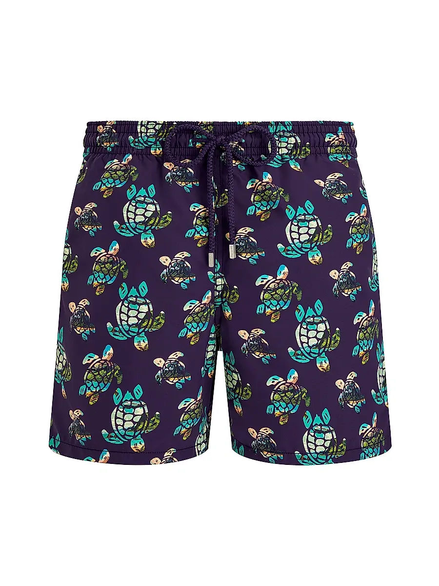 Vilebrequin Men's Landscape Turtles Swim Shorts - Minuit | Image 1 Vilebrequin Men's Landscape Turtles Swim Shorts - Minuit | Image 1