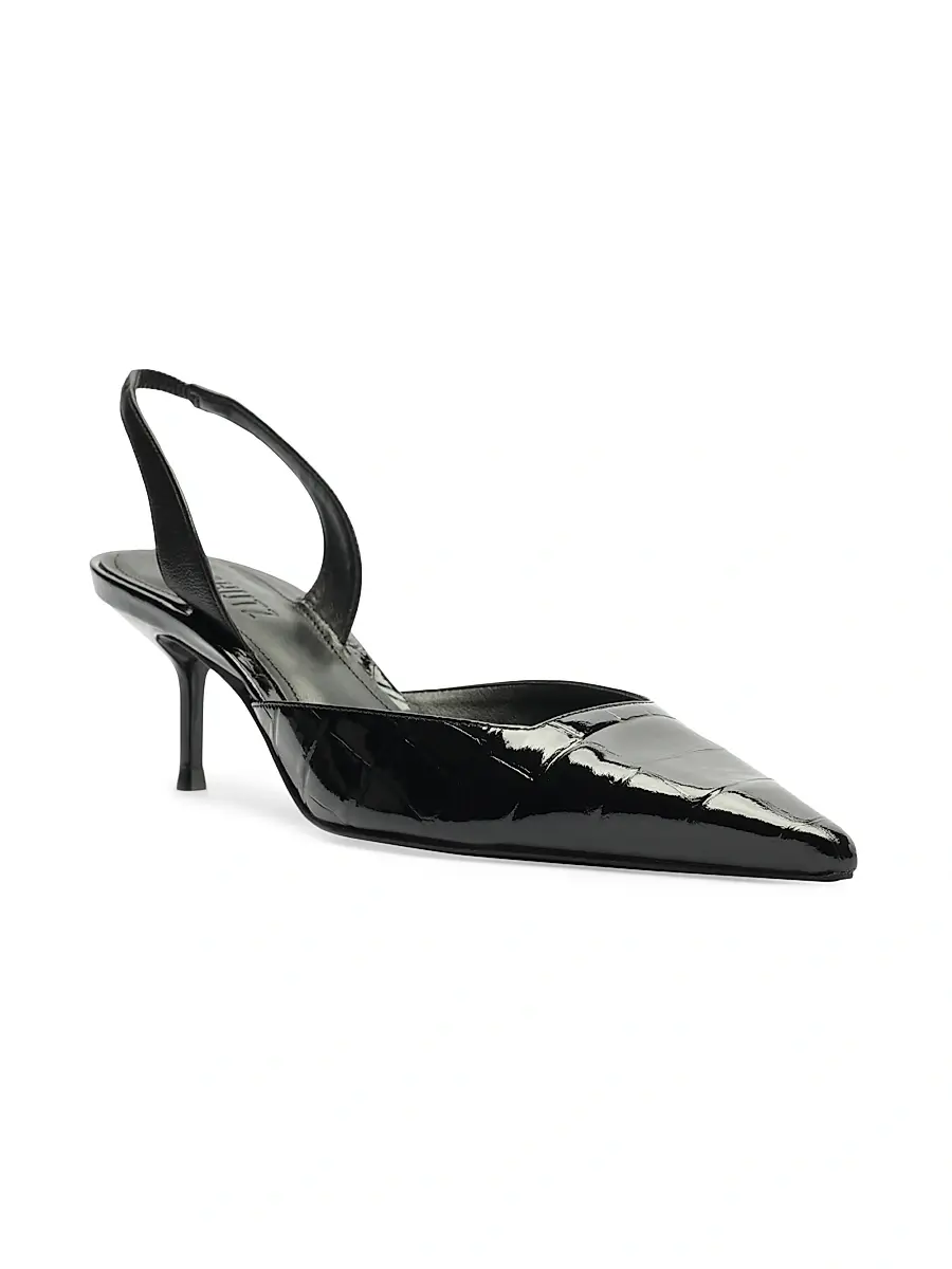Schutz Women's Paola 65MM Leather Mid-Heel Pumps - Black | Thumbnail 2 Schutz Women's Paola 65MM Leather Mid-Heel Pumps - Black | Thumbnail 2