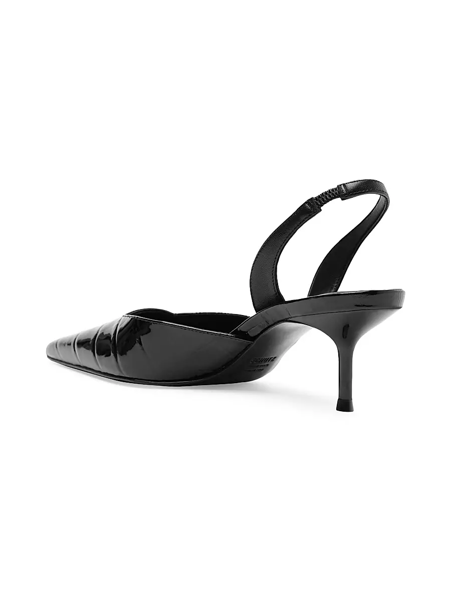 Schutz Women's Paola 65MM Leather Mid-Heel Pumps - Black | Thumbnail 3 Schutz Women's Paola 65MM Leather Mid-Heel Pumps - Black | Thumbnail 3
