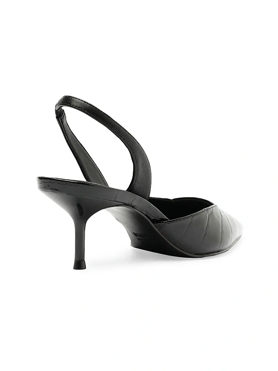 Schutz Women's Paola 65MM Leather Mid-Heel Pumps - Black | Thumbnail 5 Schutz Women's Paola 65MM Leather Mid-Heel Pumps - Black | Thumbnail 5