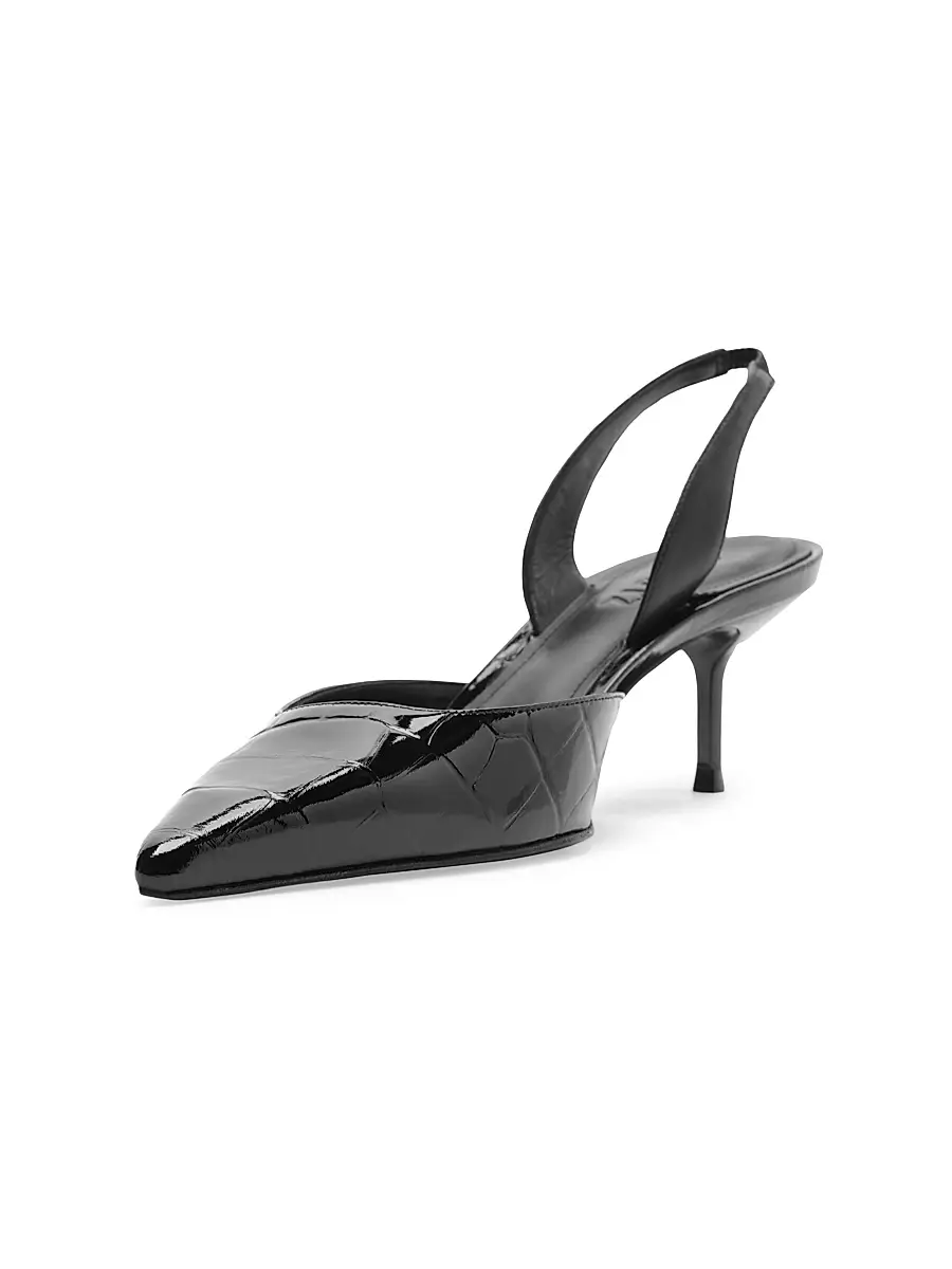 Schutz Women's Paola 65MM Leather Mid-Heel Pumps - Black | Thumbnail 6 Schutz Women's Paola 65MM Leather Mid-Heel Pumps - Black | Thumbnail 6