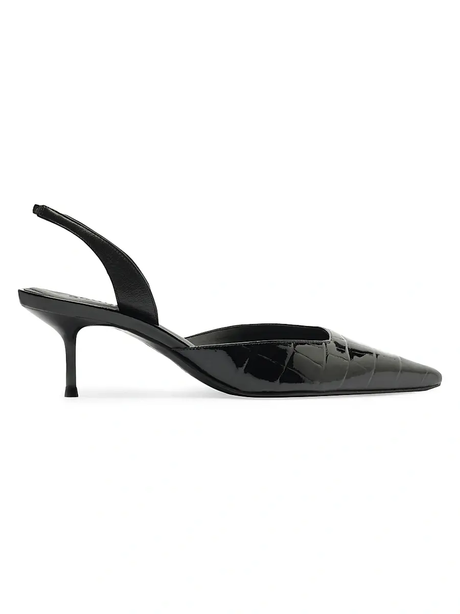 Women's Paola 65MM Leather Mid-Heel Pumps - Black Women's Paola 65MM Leather Mid-Heel Pumps - Black