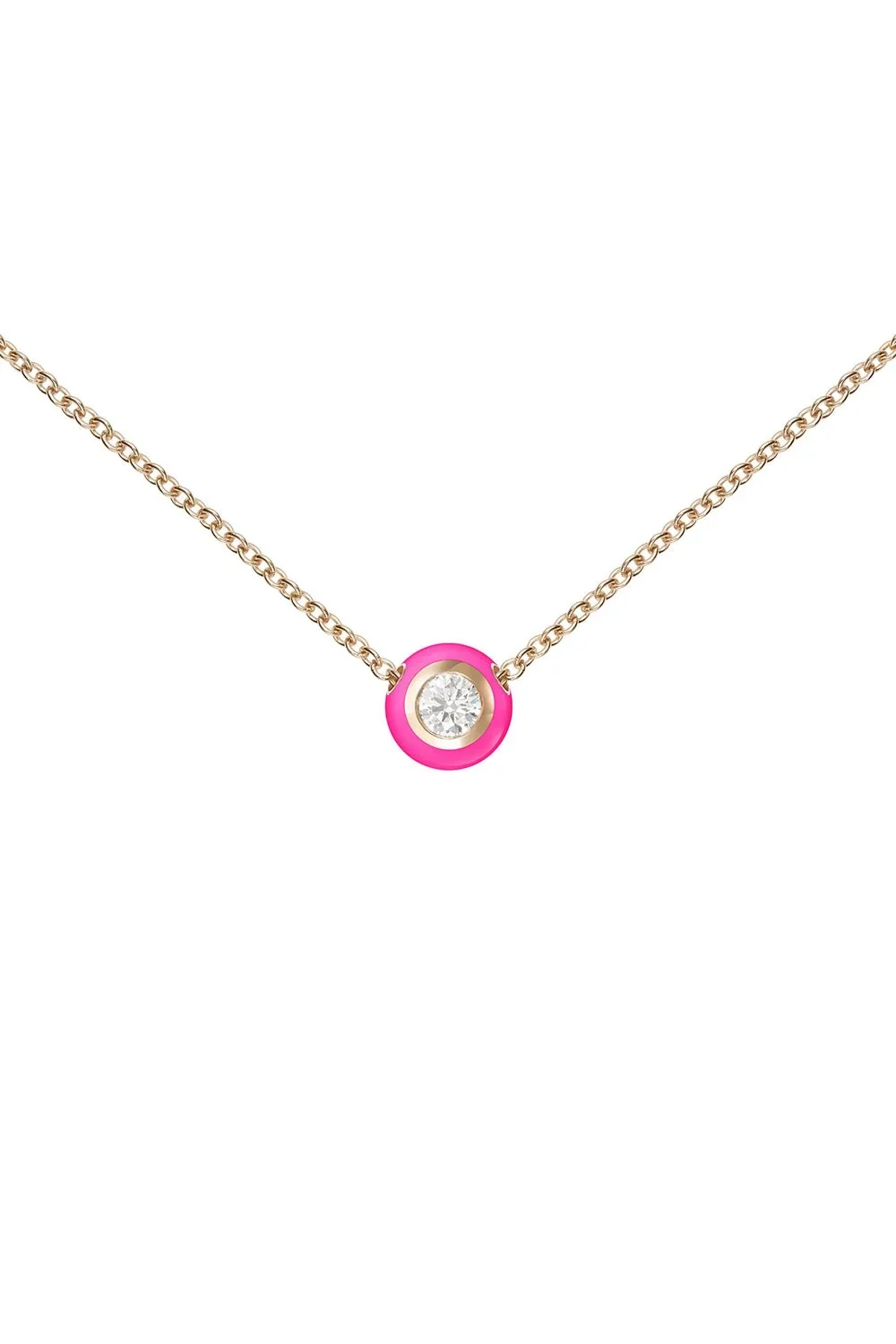 Small Neon Pink Audrey Pendant Necklace Small Neon Pink Audrey Pendant Necklace