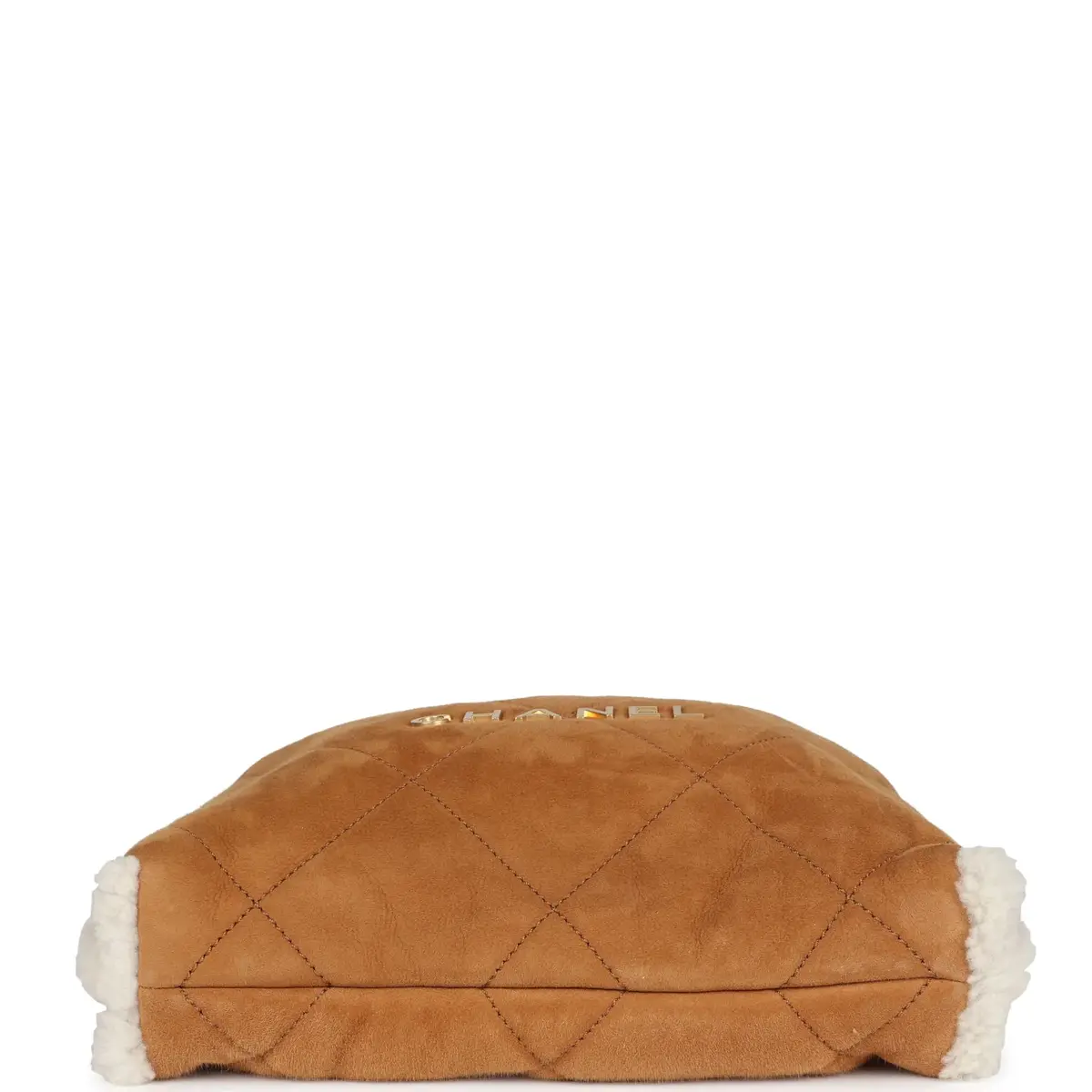 Chanel Chanel Small 22 Bag Tan/White Suede/Shearling Gold Hardware | Thumbnail 8 Chanel Chanel Small 22 Bag Tan/White Suede/Shearling Gold Hardware | Thumbnail 8