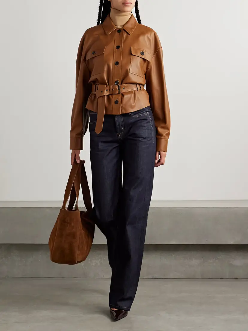 Saint Laurent Belted Leather Jacket | Thumbnail 2 Saint Laurent Belted Leather Jacket | Thumbnail 2