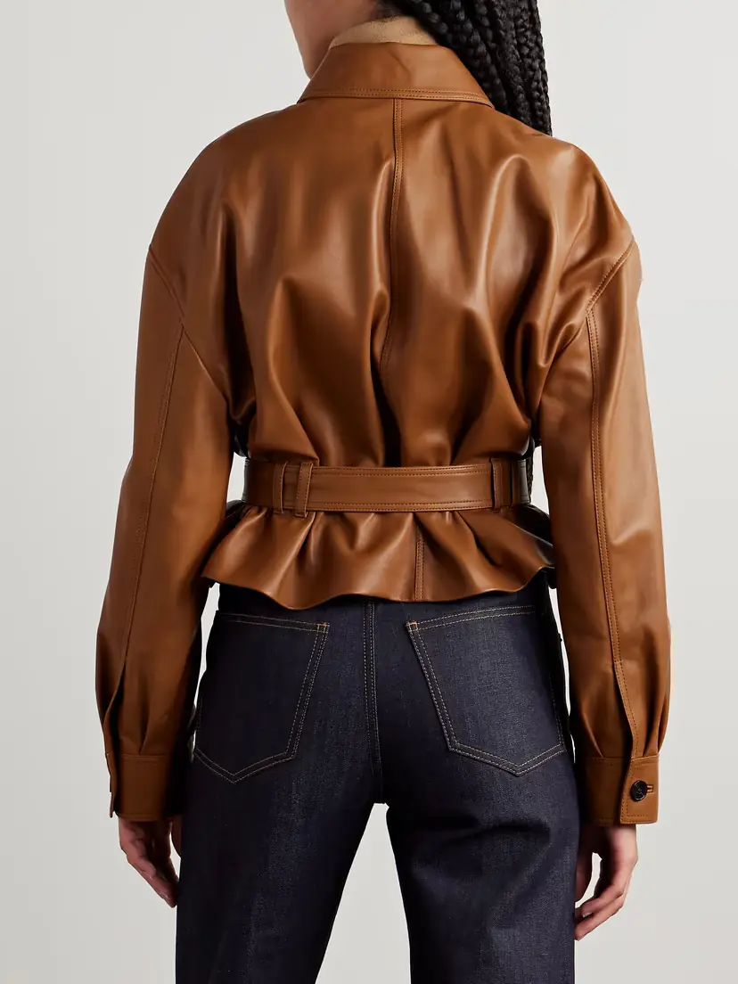 Saint Laurent Belted Leather Jacket | Thumbnail 3 Saint Laurent Belted Leather Jacket | Thumbnail 3