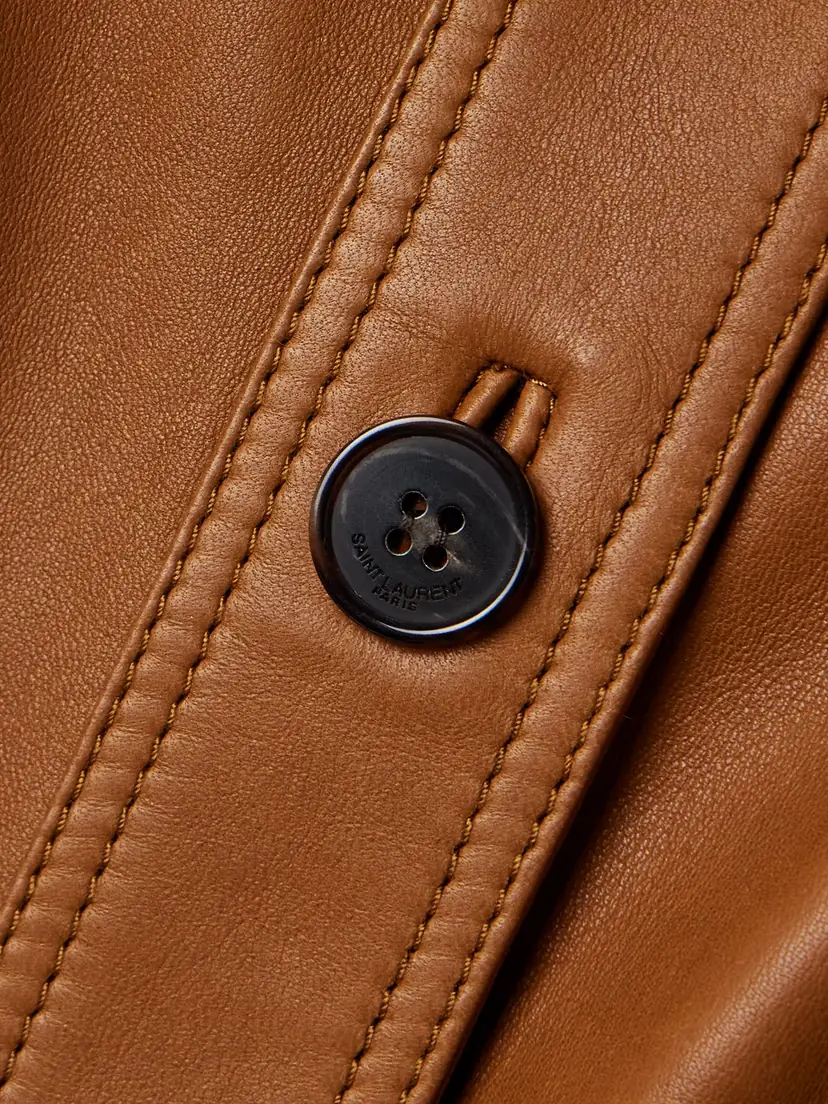 Saint Laurent Belted Leather Jacket | Thumbnail 4 Saint Laurent Belted Leather Jacket | Thumbnail 4