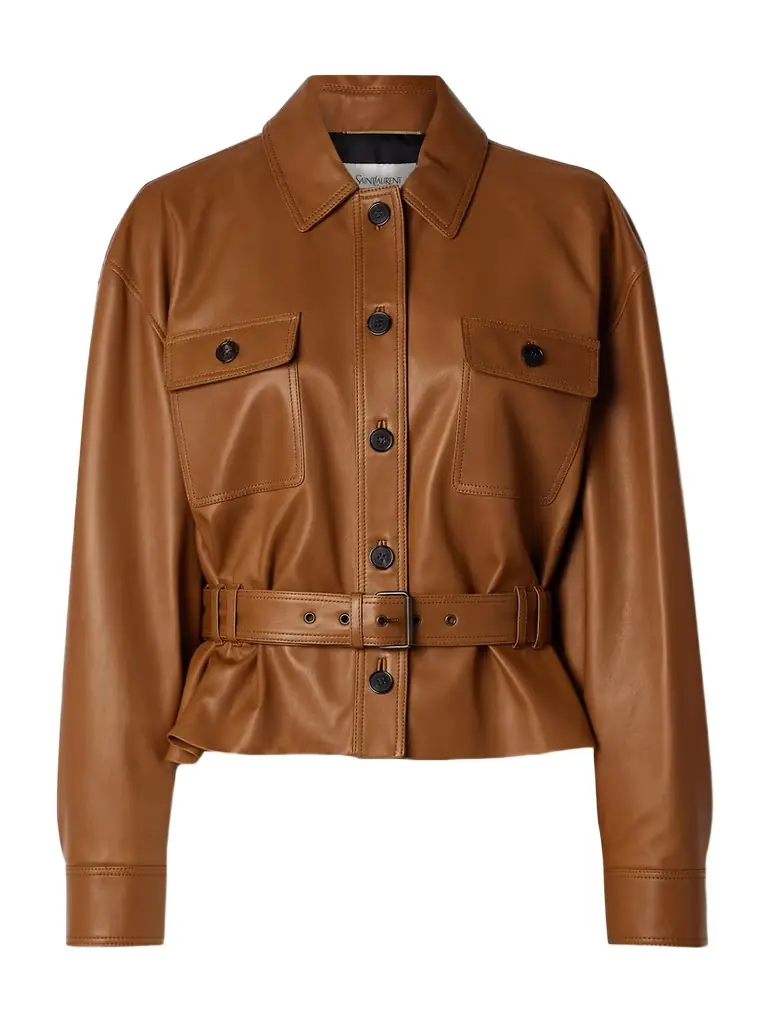 Belted Leather Jacket