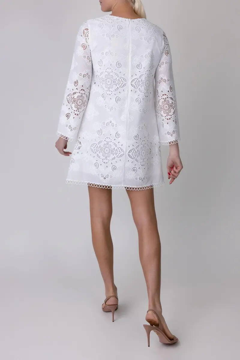 Borgo de Nor Stevie Dress - Ivory | Thumbnail 4