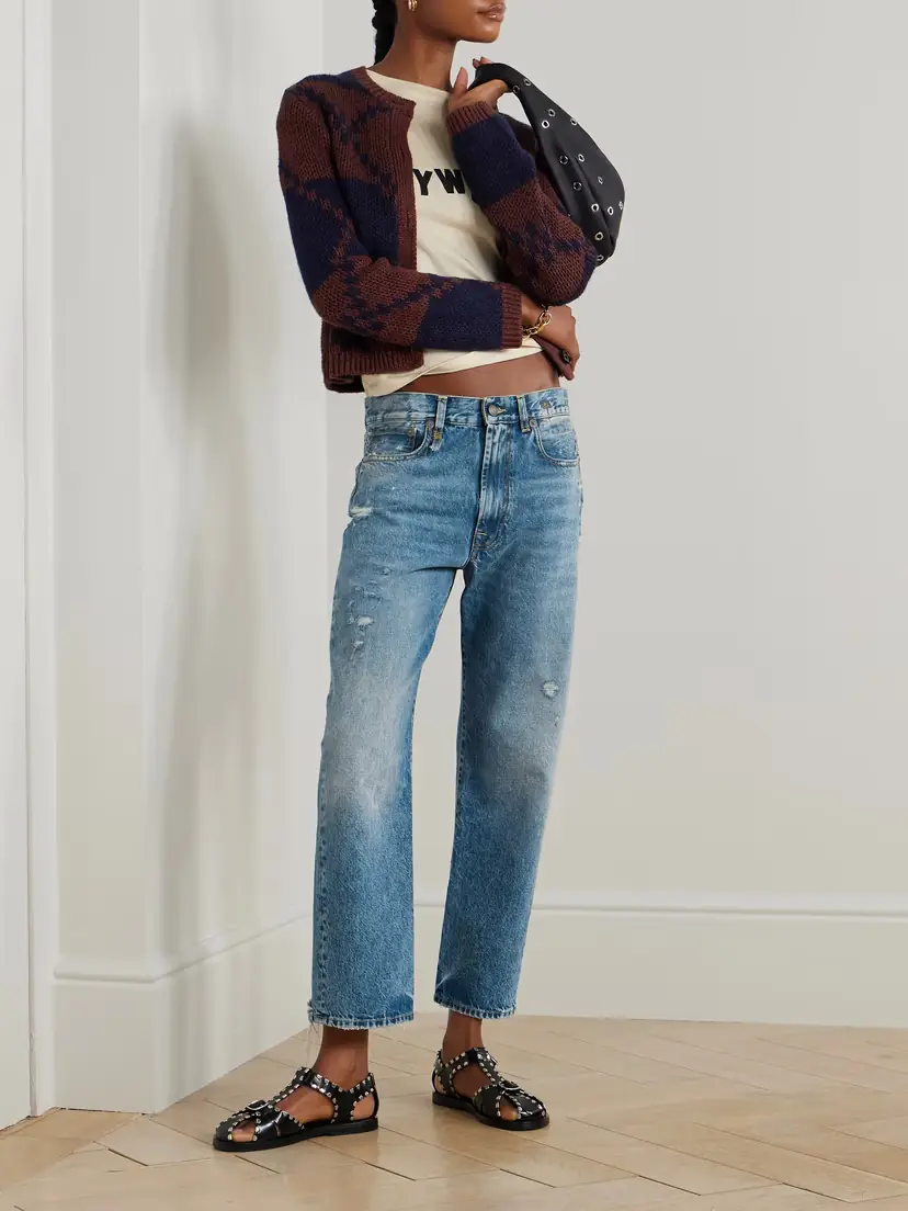 R13 Distressed Low-rise Wide-leg Jeans | Thumbnail 2 R13 Distressed Low-rise Wide-leg Jeans | Thumbnail 2