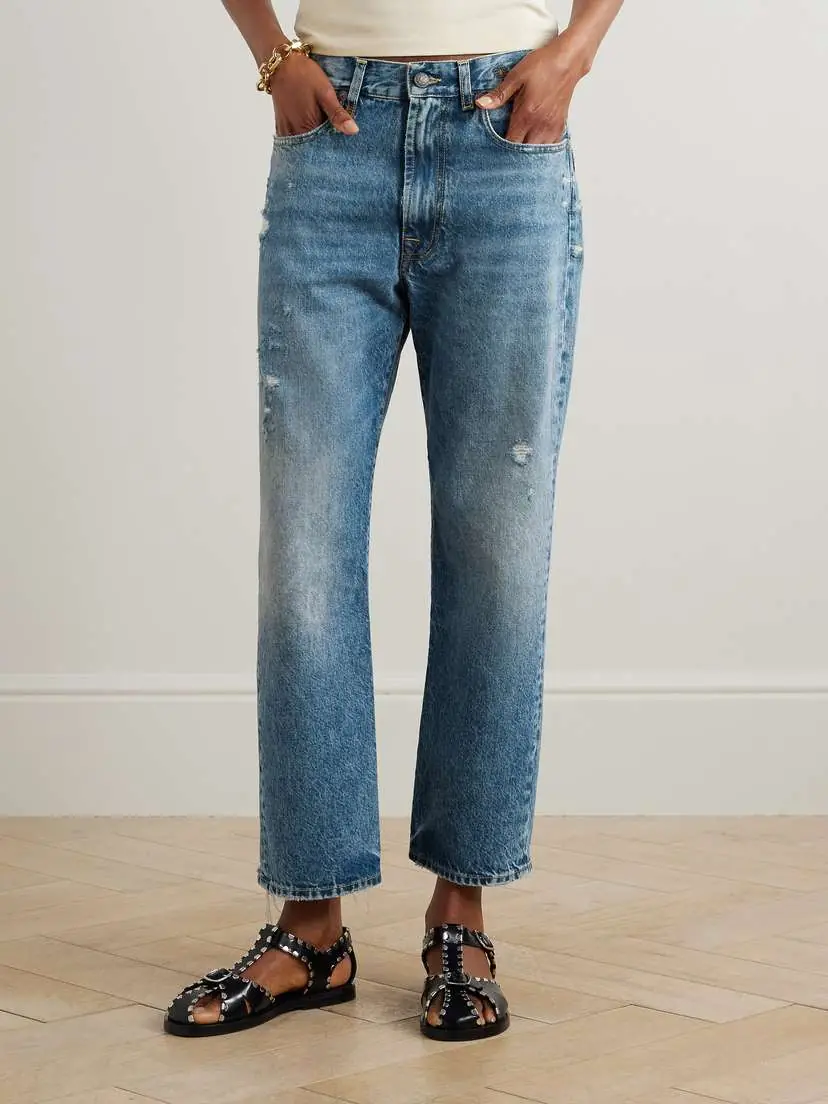 R13 Distressed Low-rise Wide-leg Jeans | Thumbnail 3 R13 Distressed Low-rise Wide-leg Jeans | Thumbnail 3
