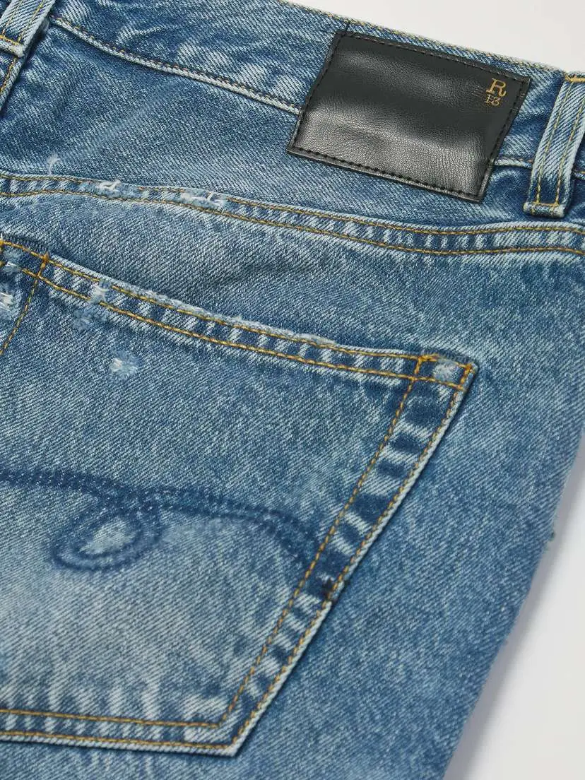 R13 Distressed Low-rise Wide-leg Jeans | Thumbnail 6 R13 Distressed Low-rise Wide-leg Jeans | Thumbnail 6