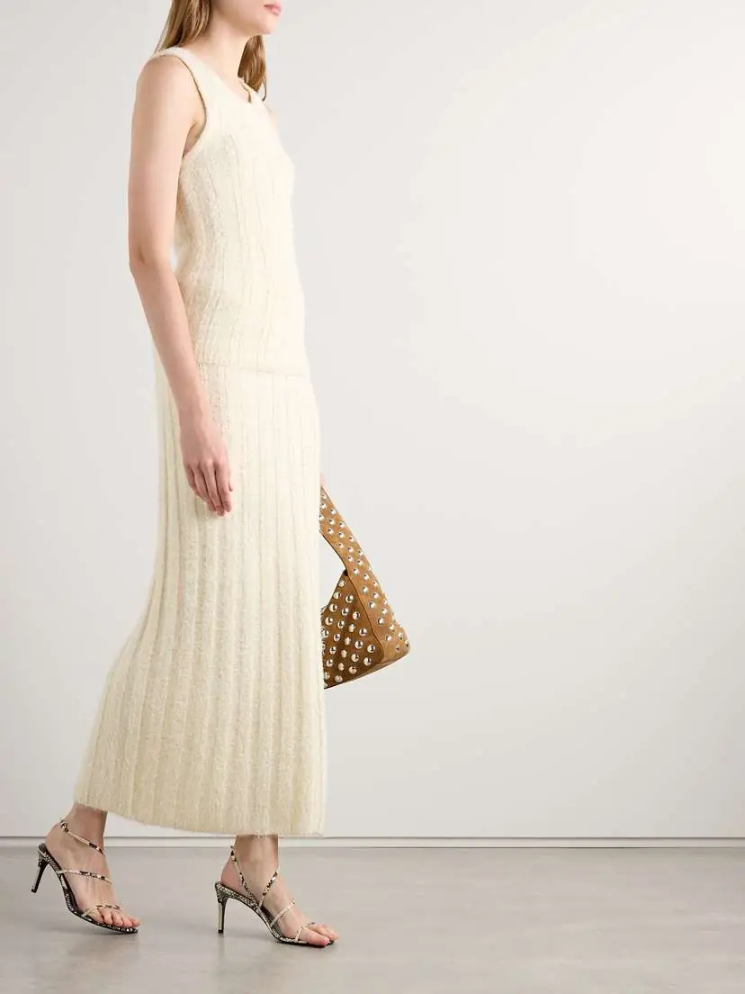 Khaite Lena Ribbed Brushed Silk And Cashmere-blend Tank | Thumbnail 2