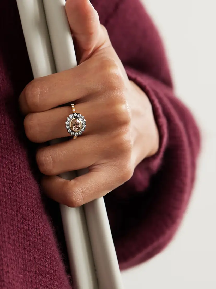 Marlo Laz Lexie 18-karat Gold, Morganite And Diamond Ring | Thumbnail 2