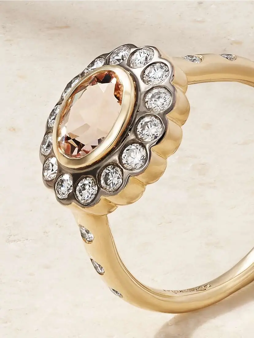 Marlo Laz Lexie 18-karat Gold, Morganite And Diamond Ring | Thumbnail 4