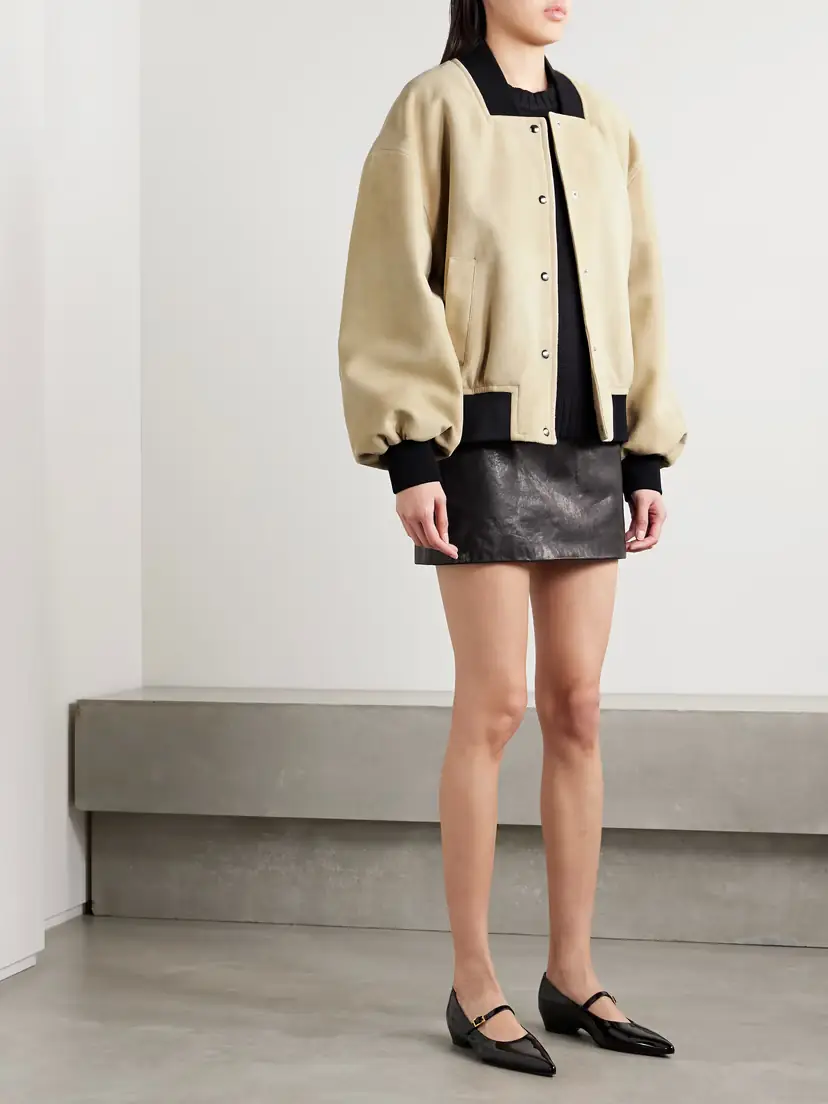 Khaite Spence Suede Bomber Jacket | Thumbnail 2