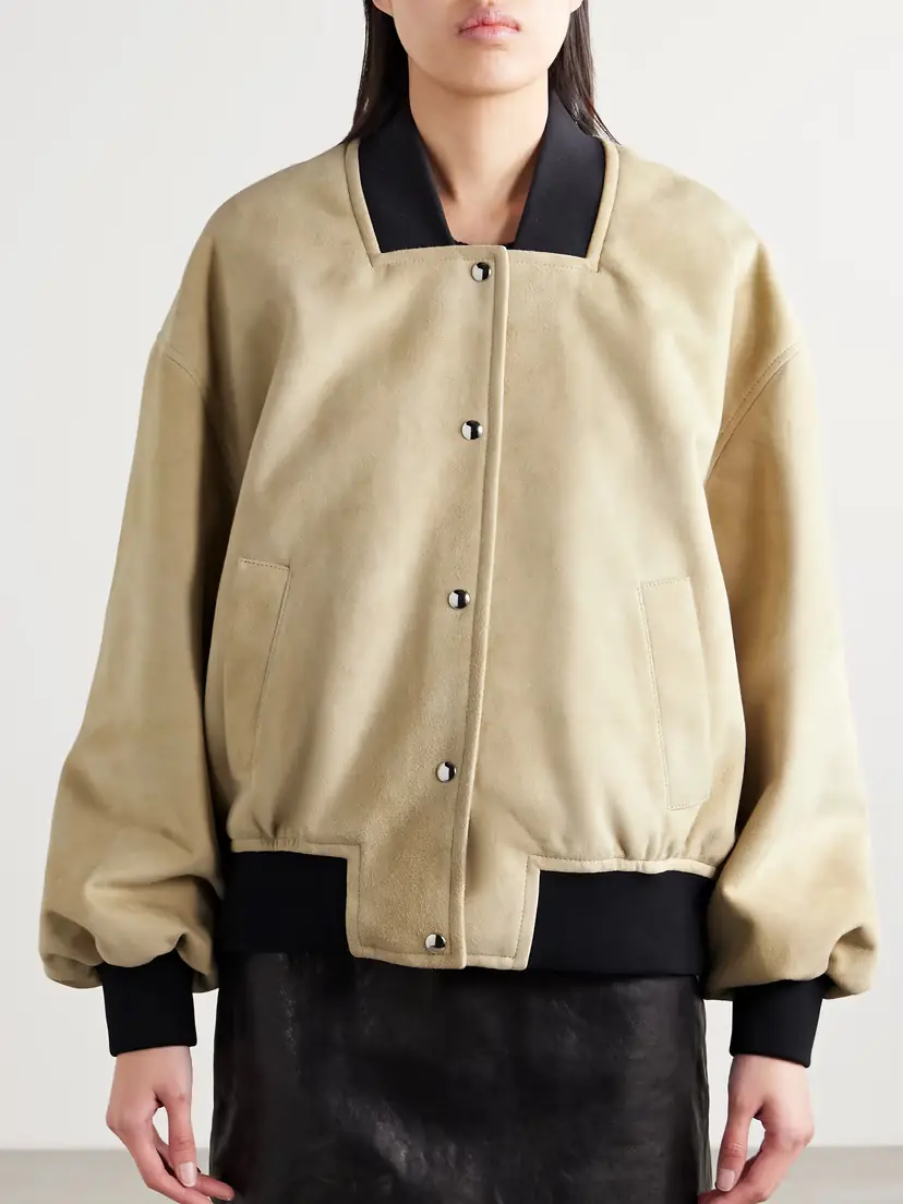 Khaite Spence Suede Bomber Jacket | Thumbnail 3