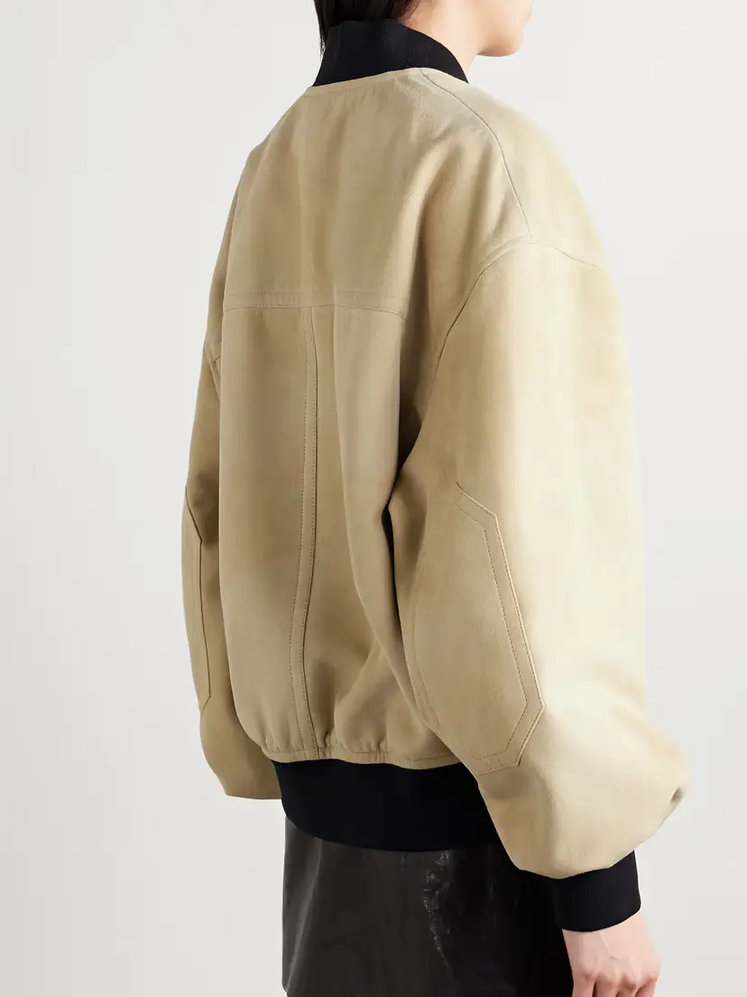 Khaite Spence Suede Bomber Jacket | Thumbnail 4